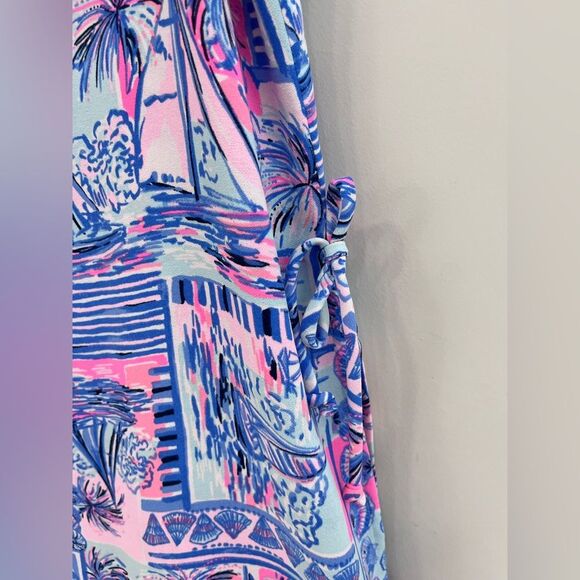 Lilly Pulitzer Sahar Romper in Whisper Blue Yeah Buoy Size 2 - Picture 7 of 16